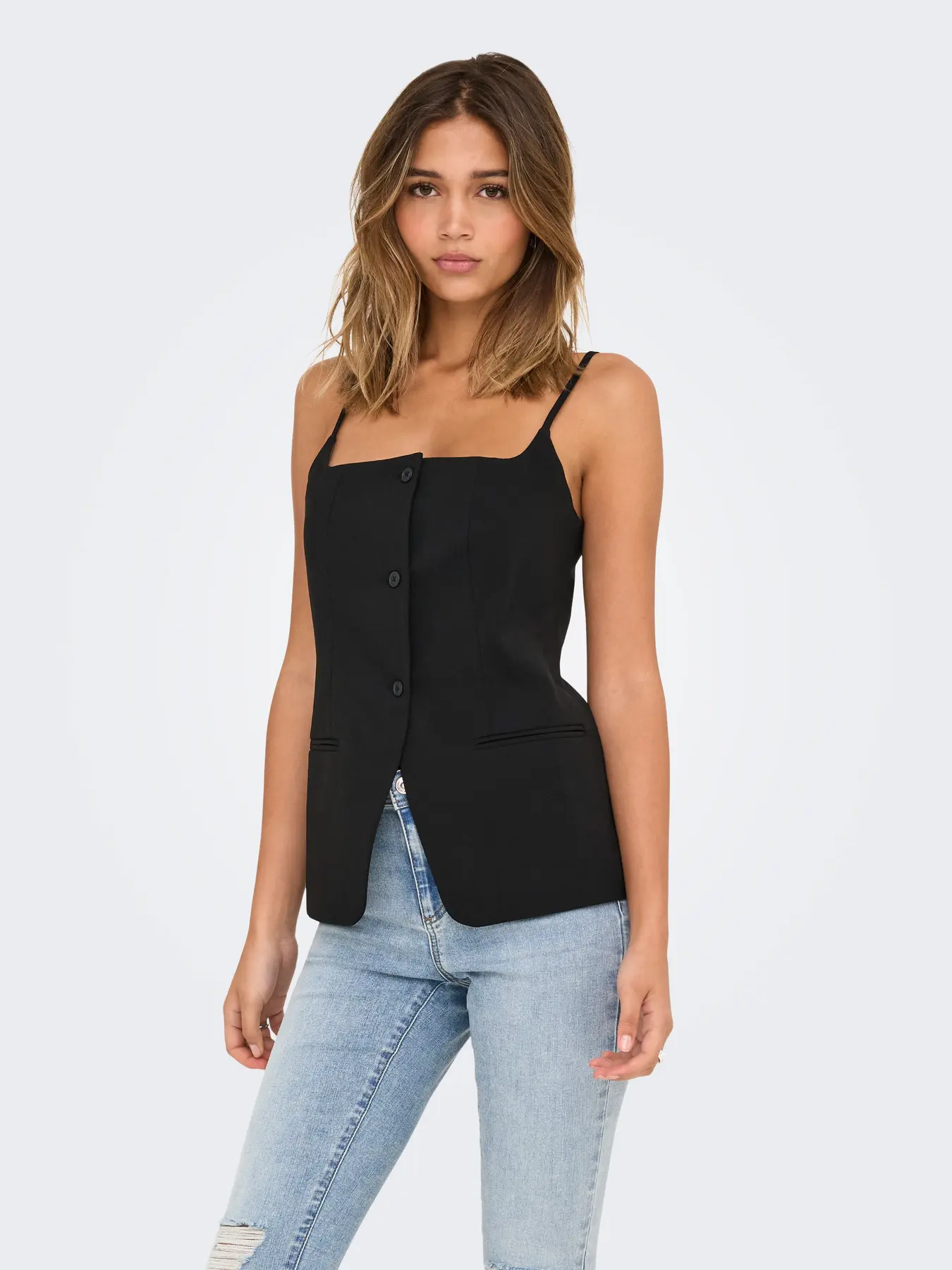 Adora Waistcoat Top Black - Image 4