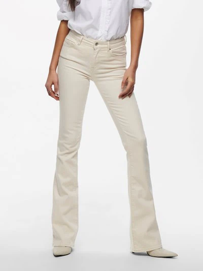 Blush Flair Jeans - Cream 32 Leg - Image 3