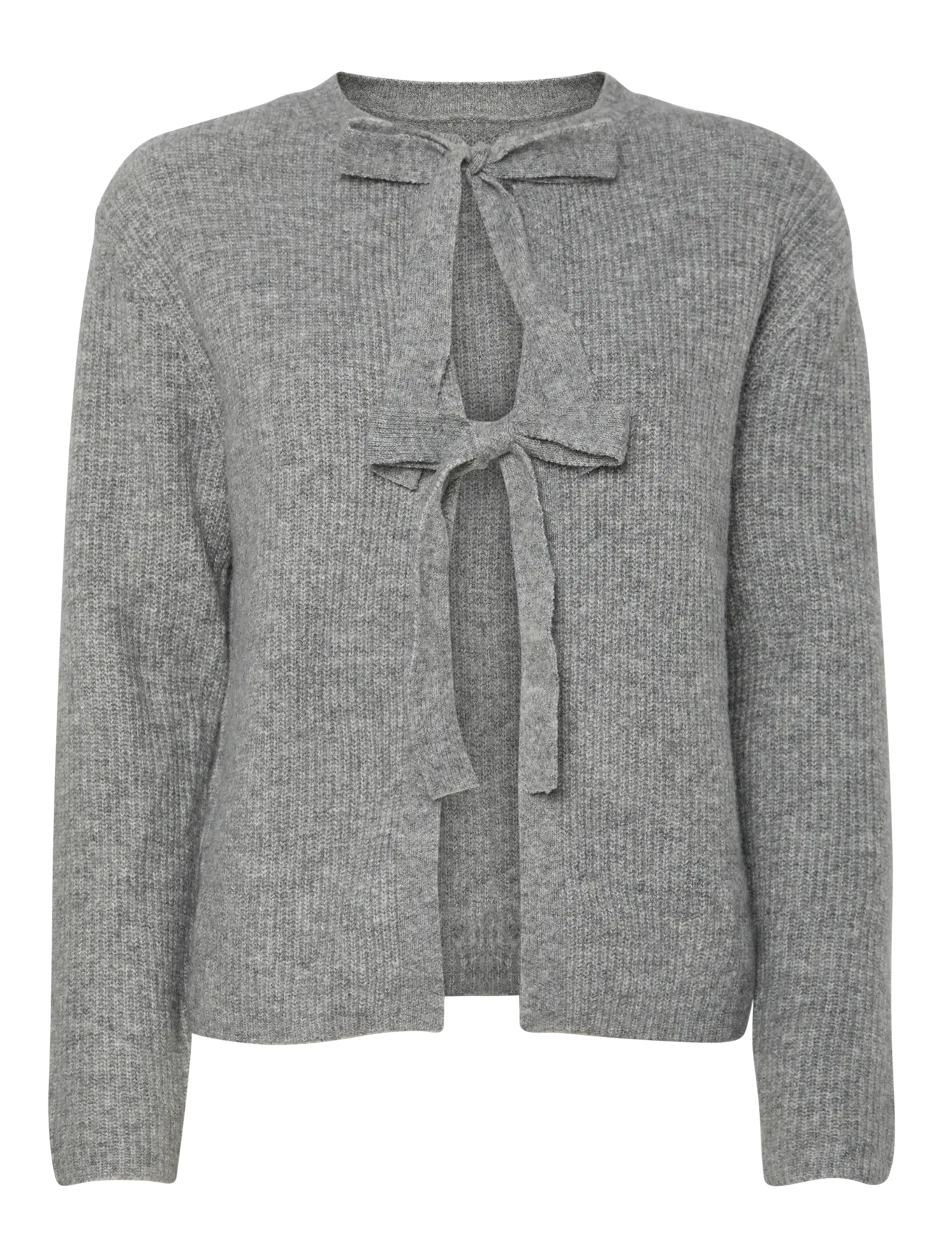 Bow Front Cardigan Grey - Image 5