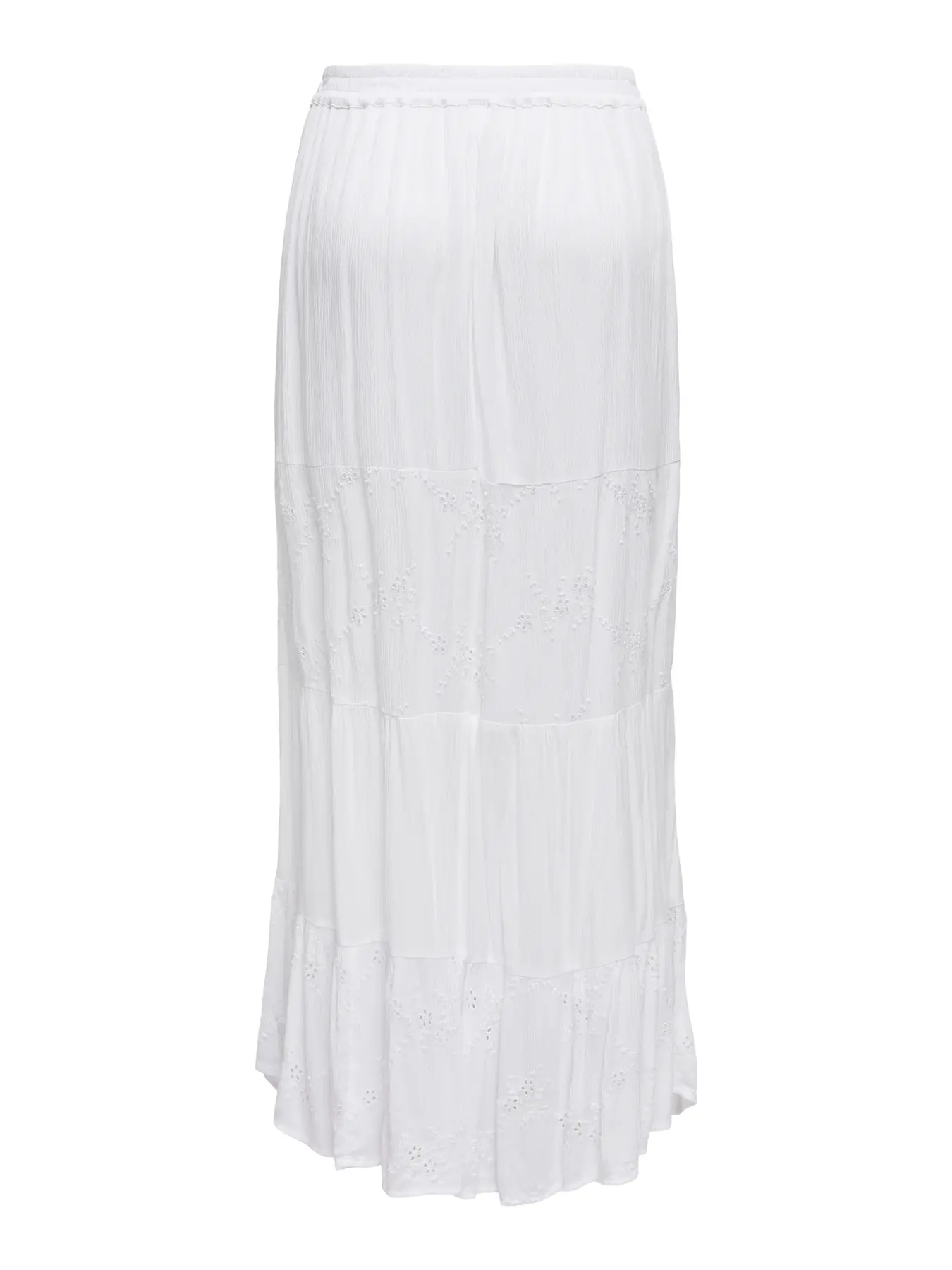 Broiderie Panel Maxi Skirt White - Image 5