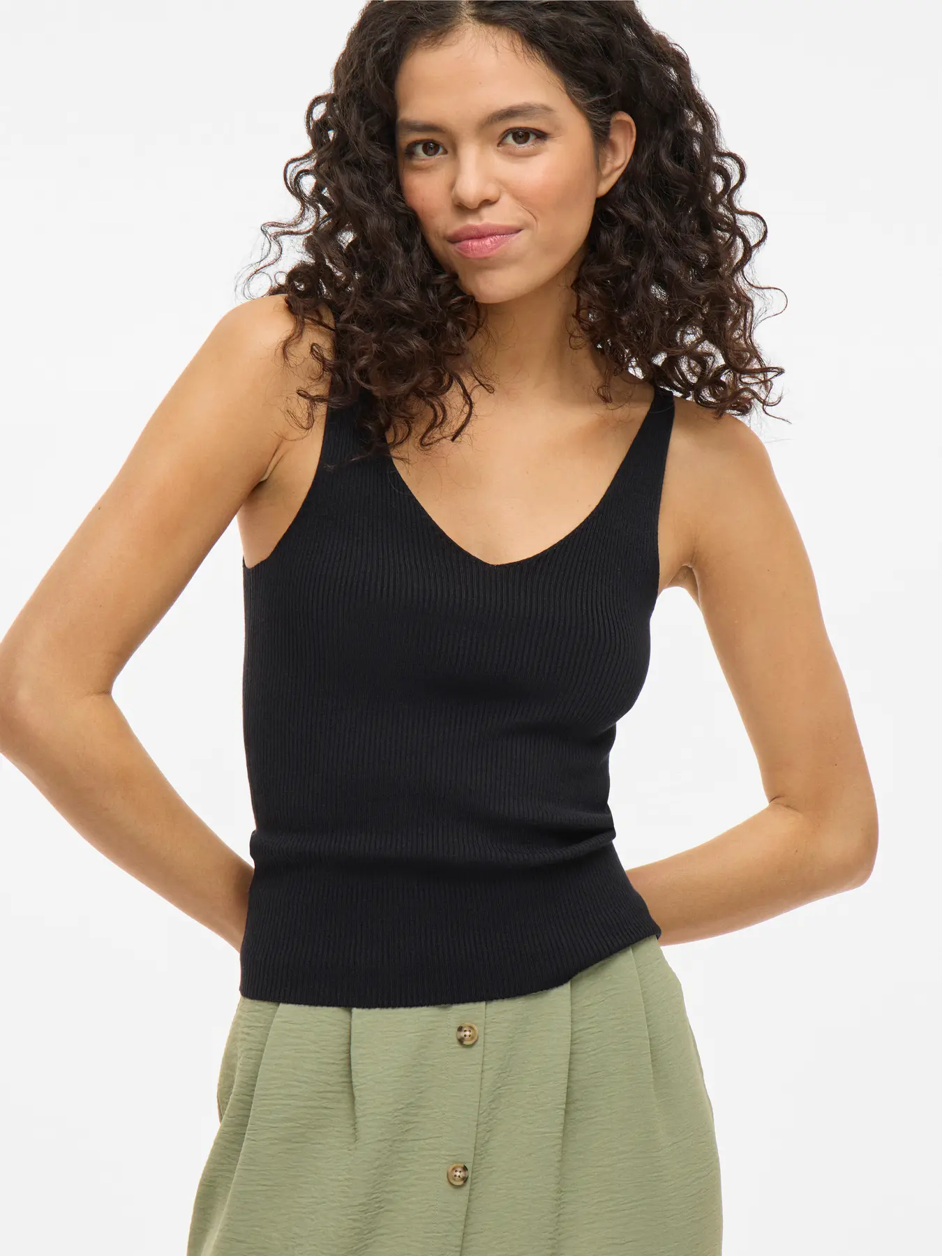 Elevated Knit Cami Black - Image 4