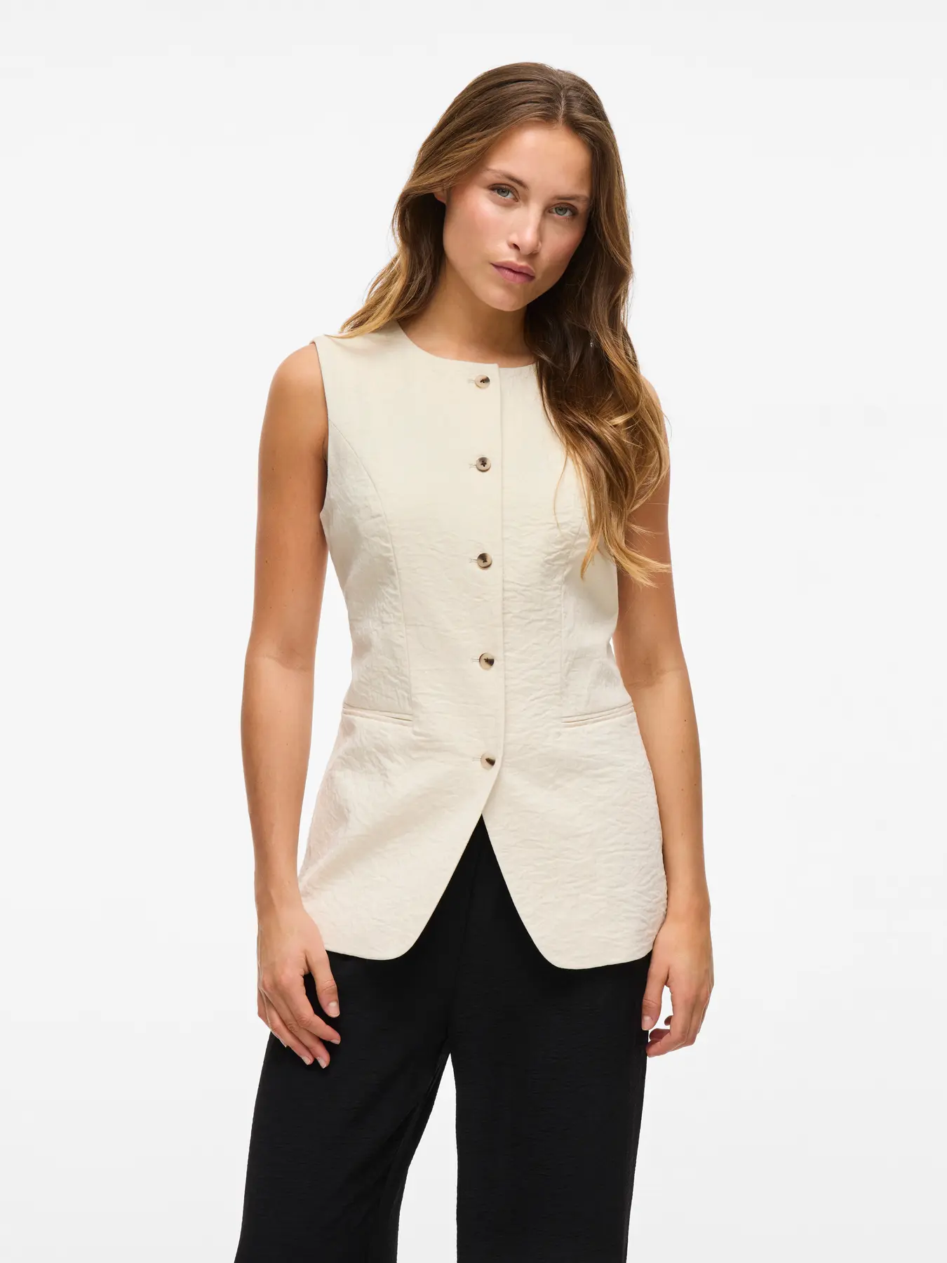 Freja Waistcoat Cream - Image 3
