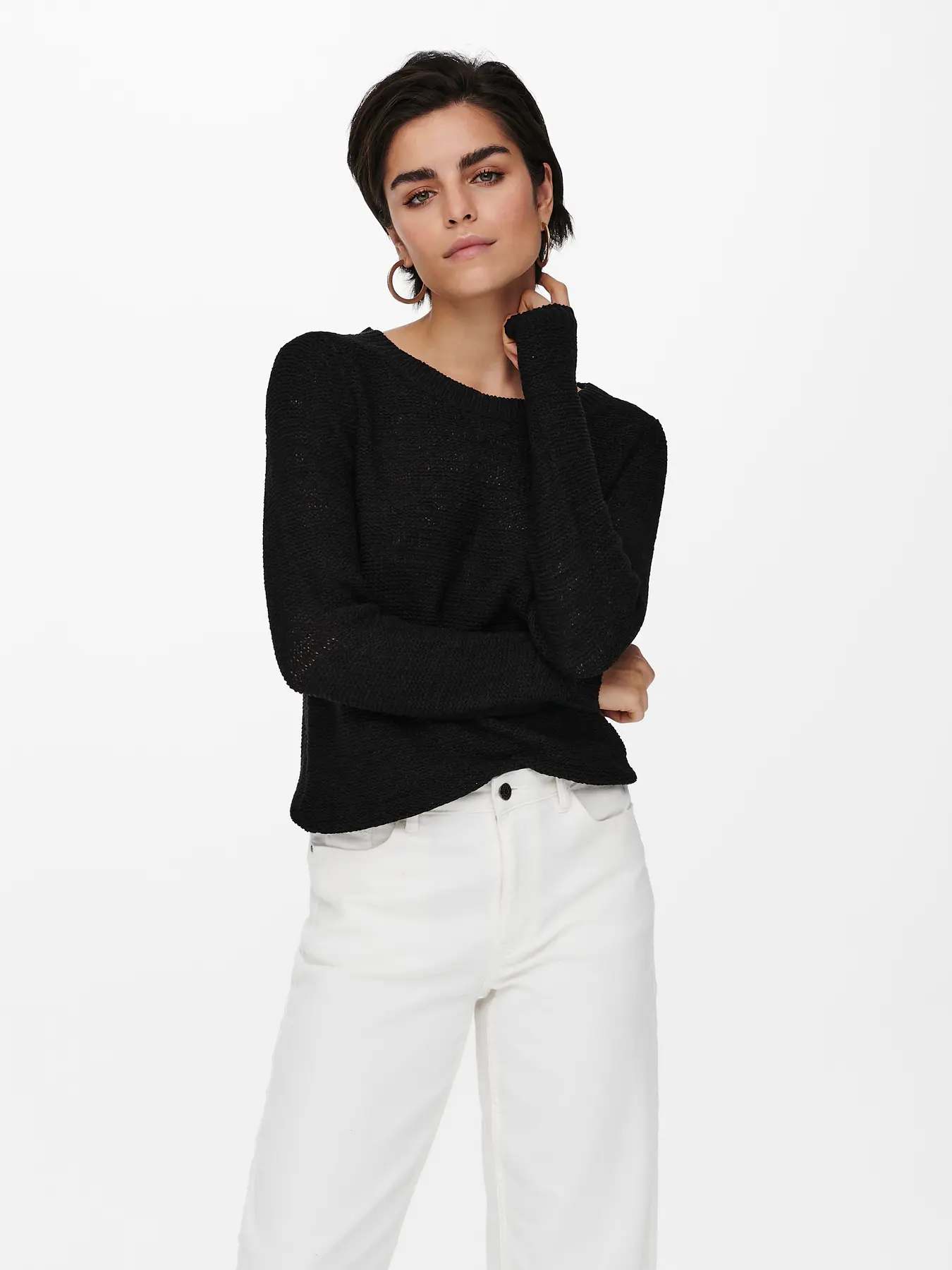Geena Long Sleeve Jumper Black - Image 4