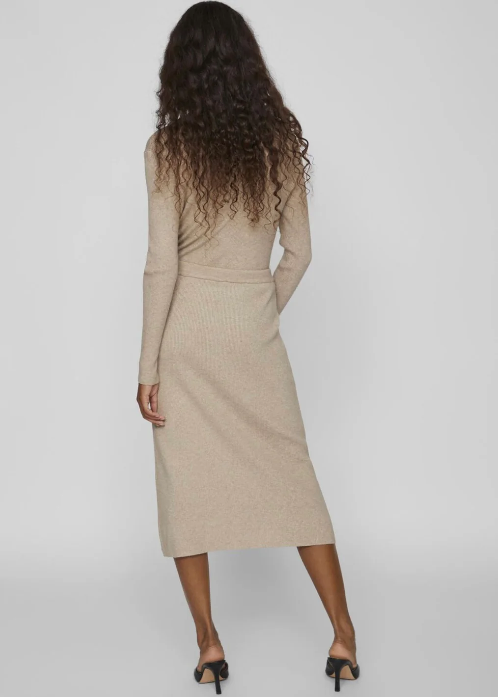 Knit Co-ord Skirt Beige - Image 3
