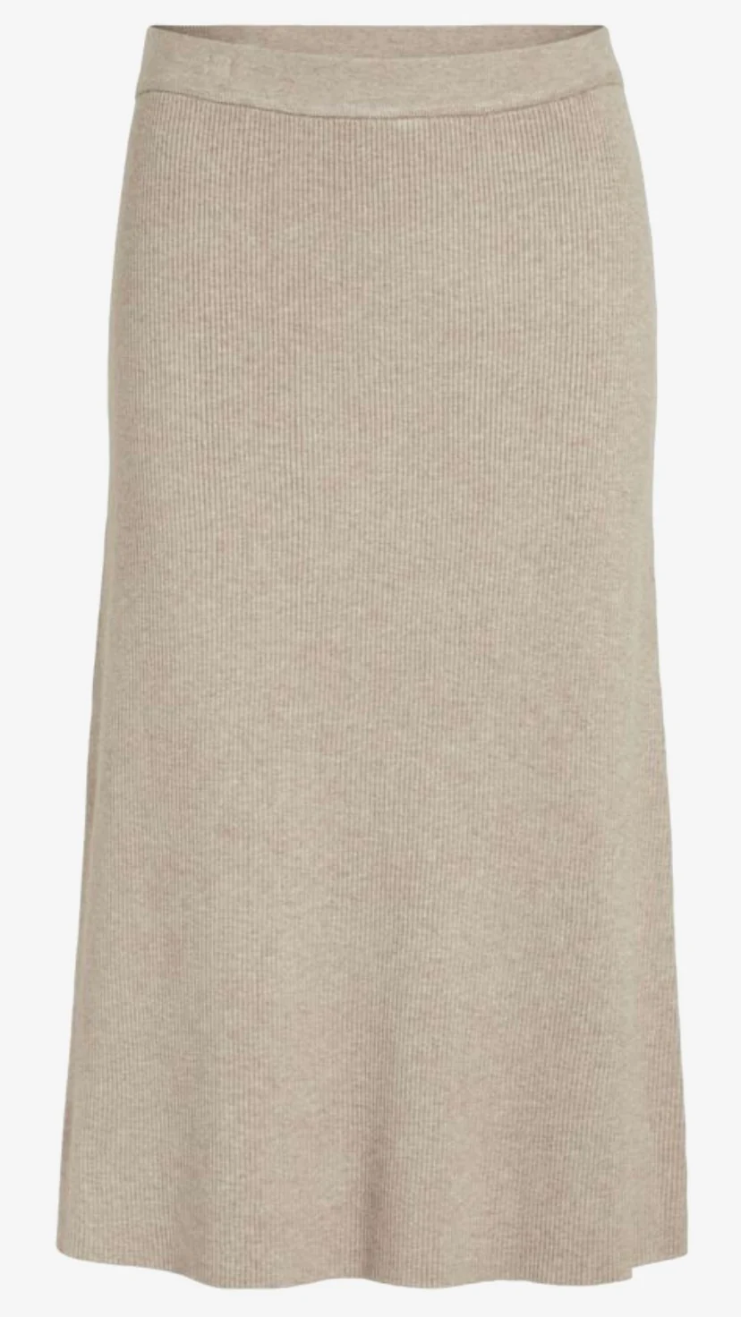 Knit Co-ord Skirt Beige - Image 4