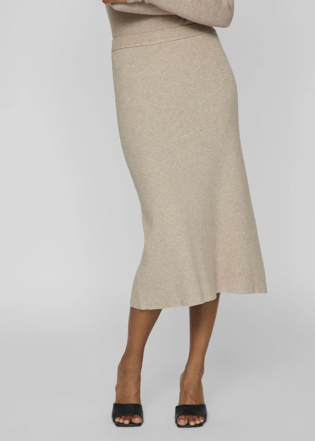 Knit Co-ord Skirt Beige - Image 5