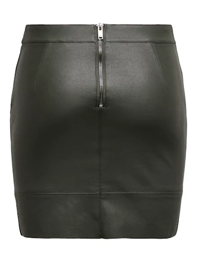 Leather Look Mini Skirt - Image 3