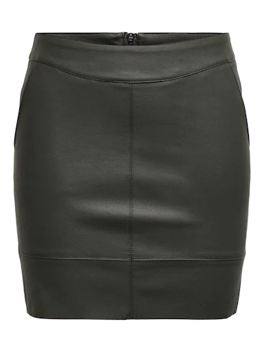 Leather Look Mini Skirt - Image 4