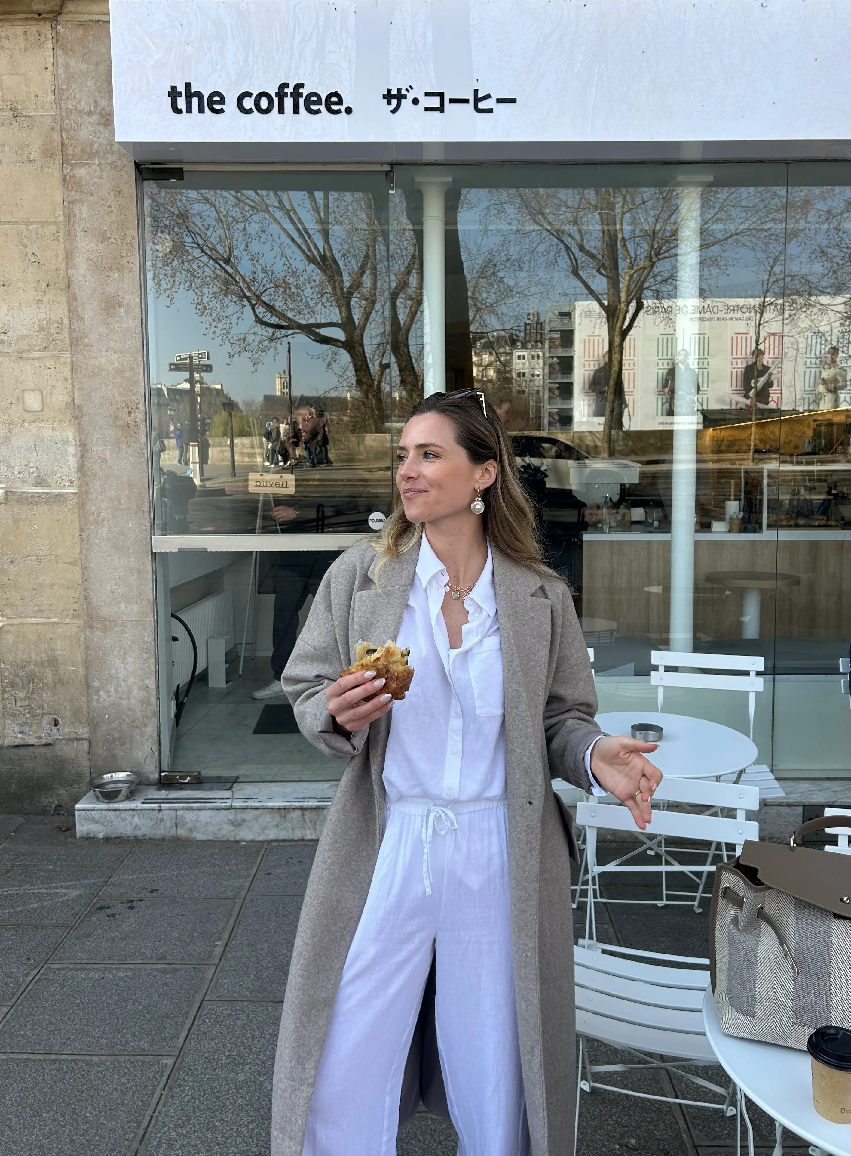 Loose Linen Blouse White - Image 4