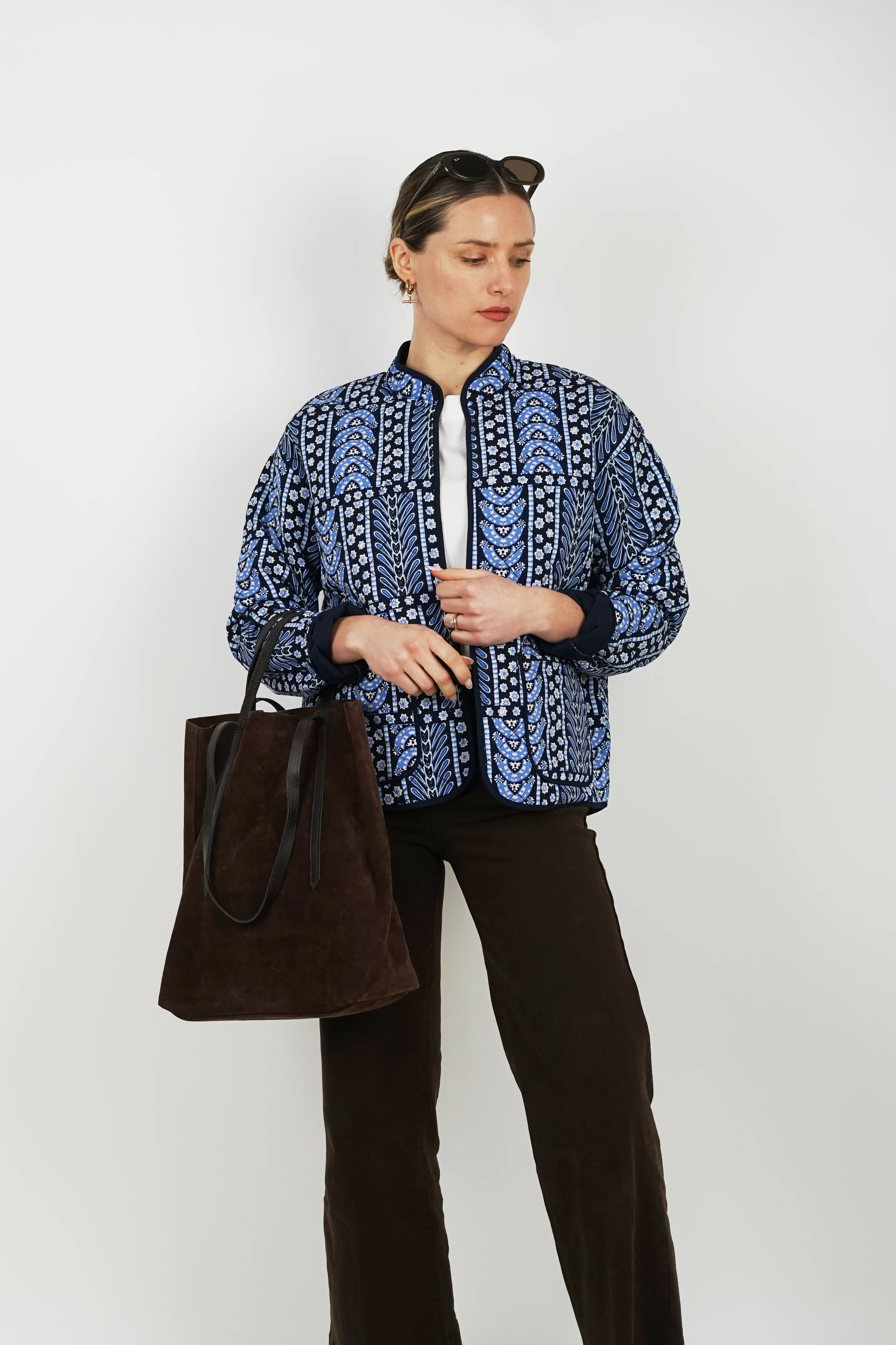 Mason Quilted Jacket Blue - Image 3