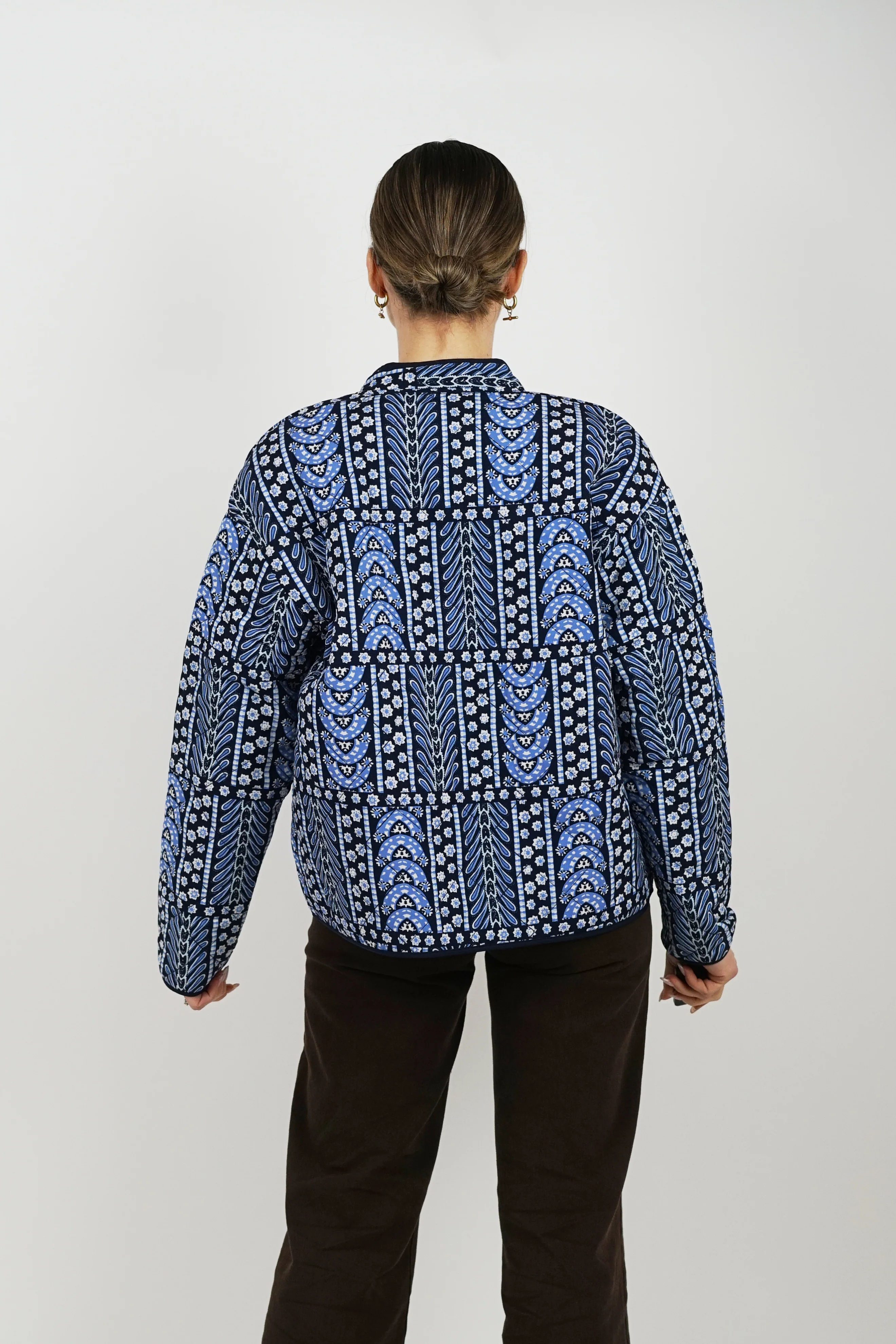 Mason Quilted Jacket Blue - Image 4