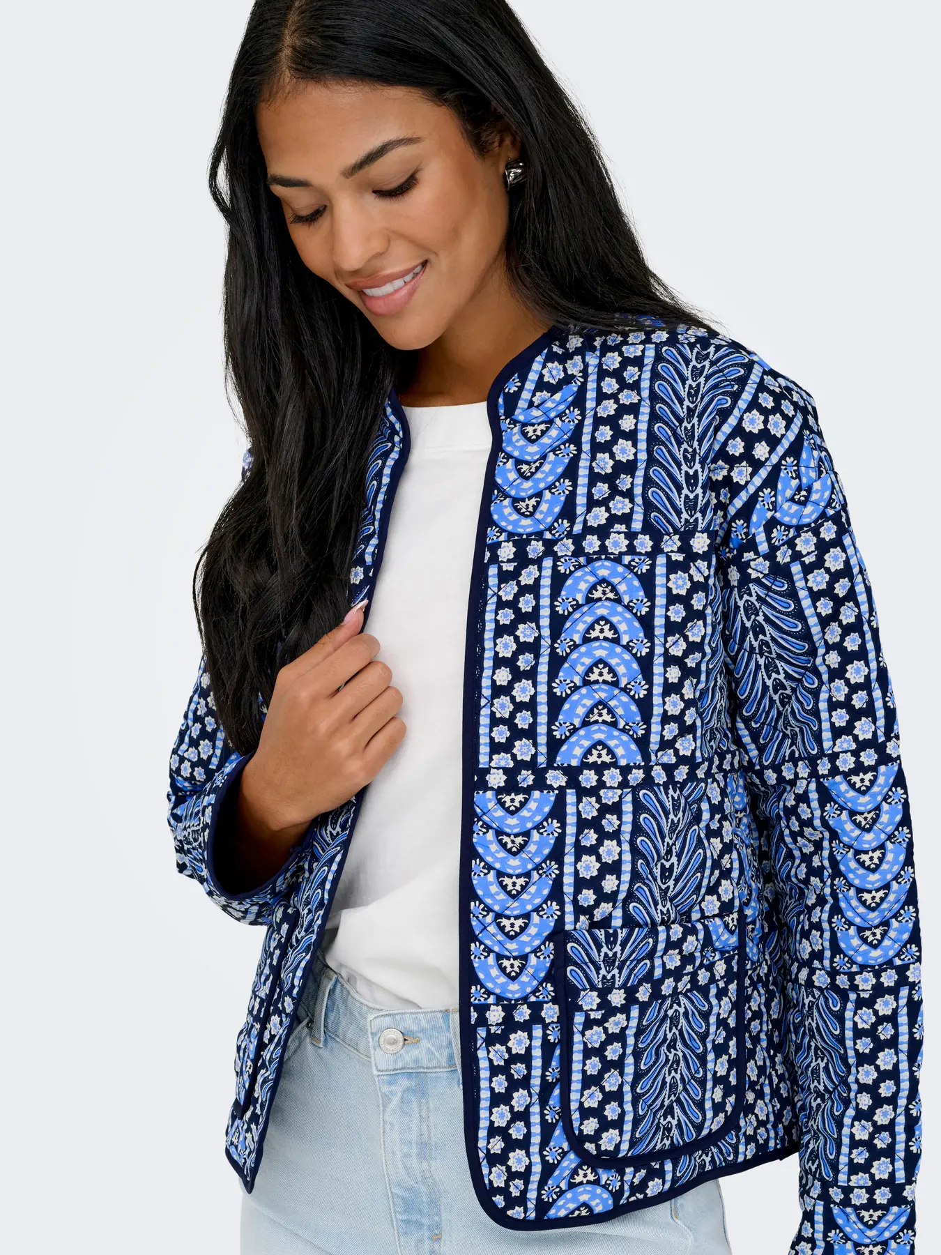 Mason Quilted Jacket Blue - Image 6
