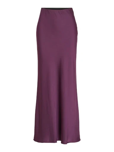 Maxi Satin Skirt Plum - Image 3