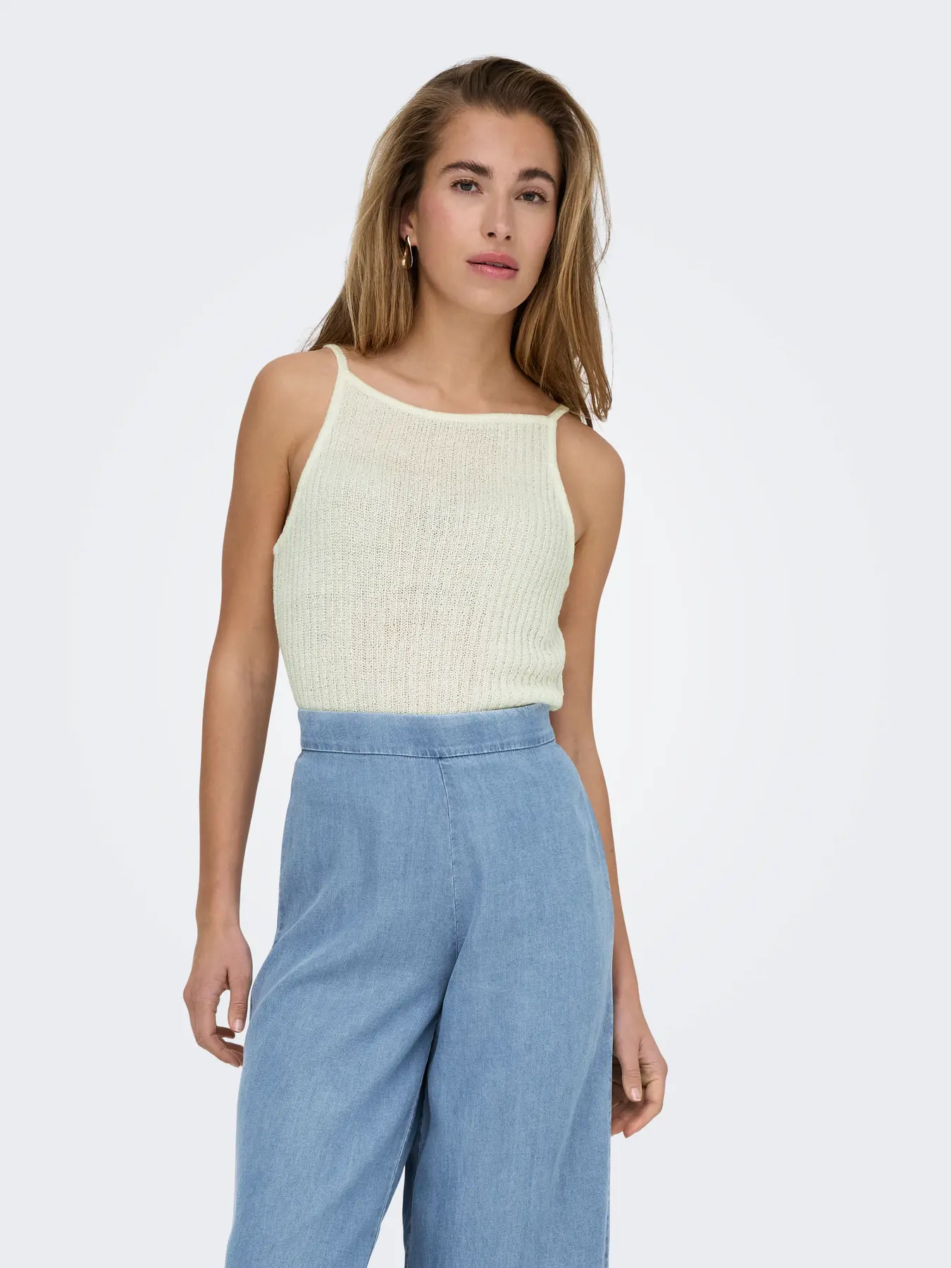 Miami Knit Cami Ecru - Image 3