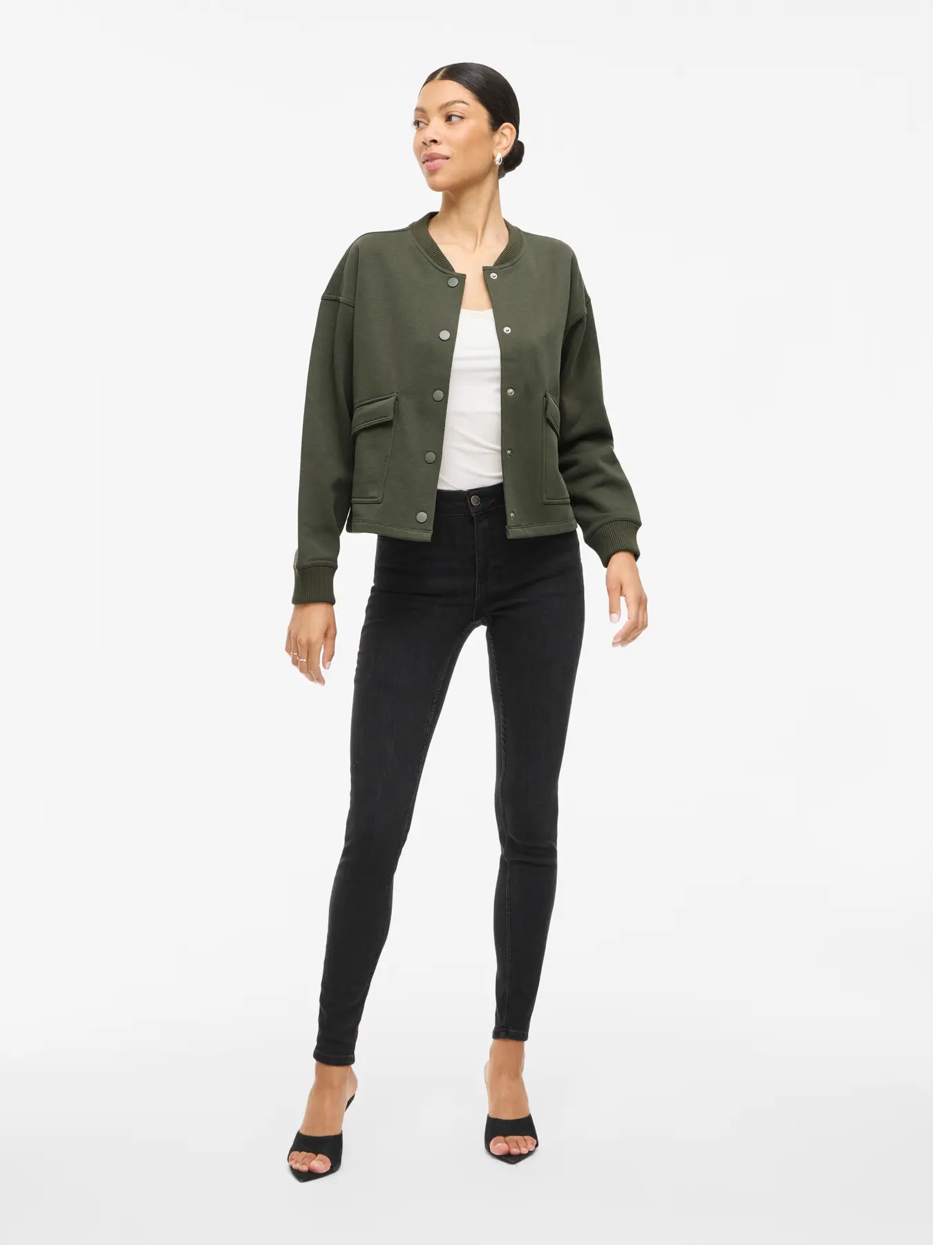 Odessia Jersey Jacket Khaki - Image 5