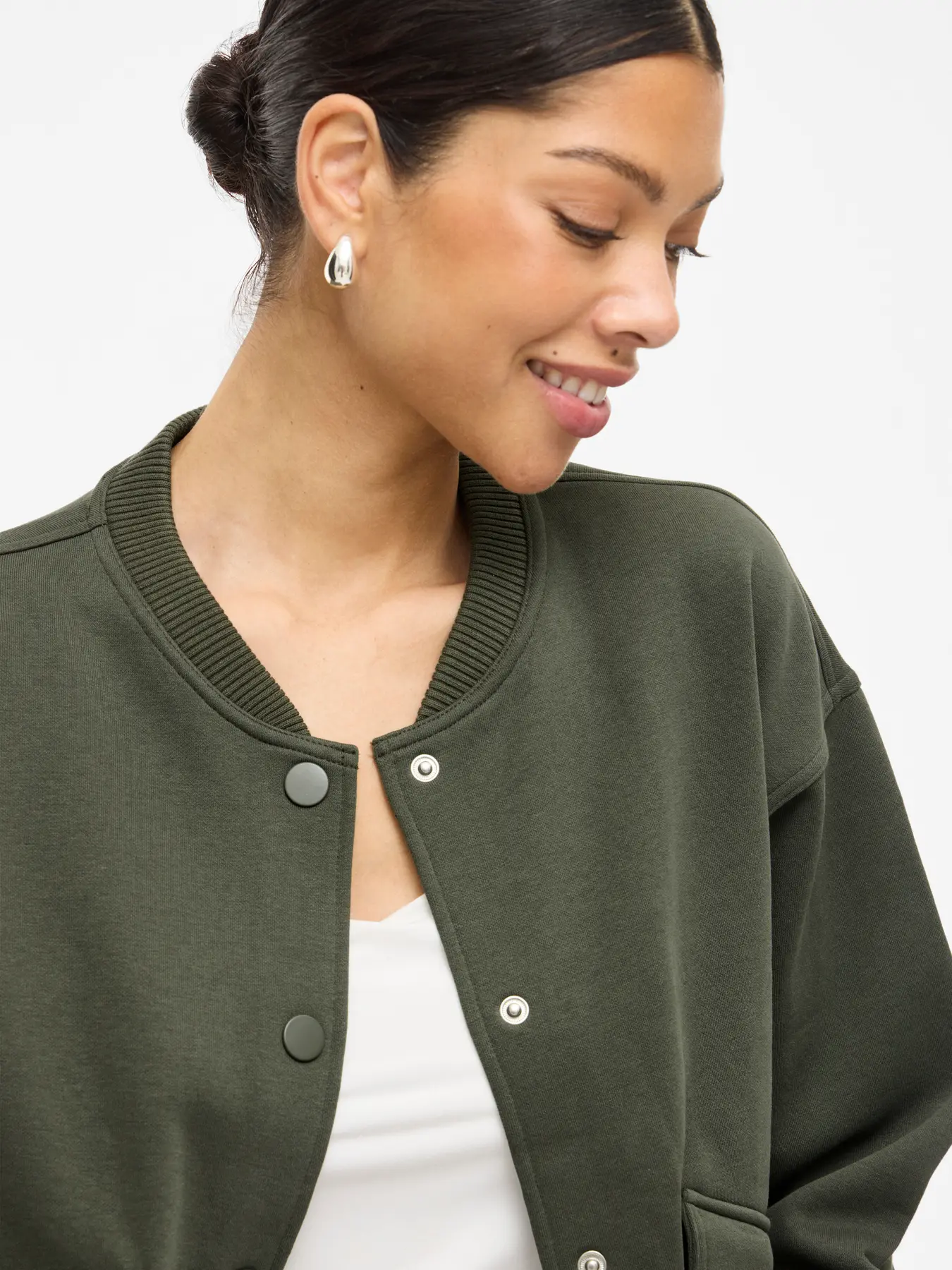 Odessia Jersey Jacket Khaki - Image 6