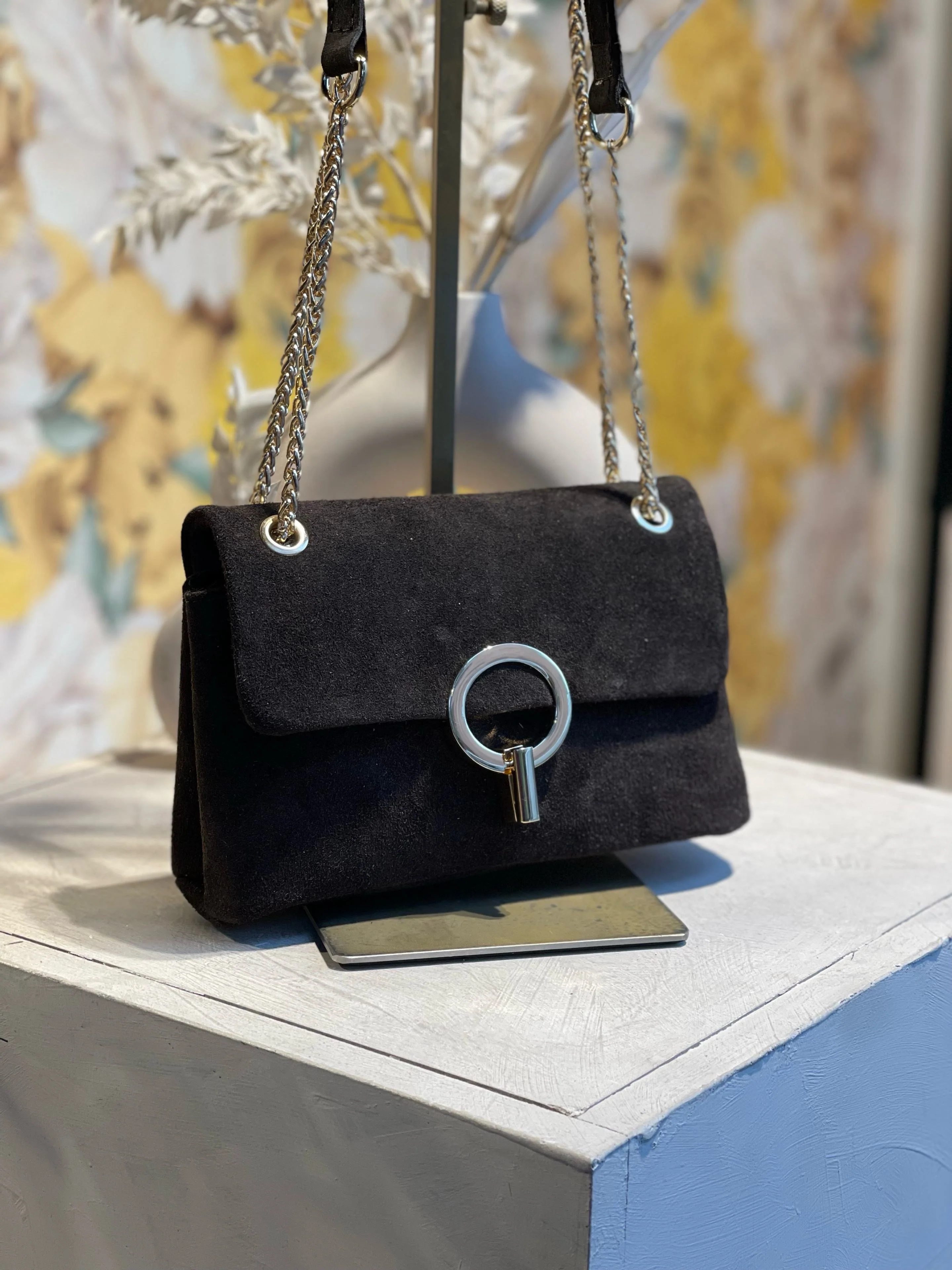 Suede Chain Soho Bag - Image 5