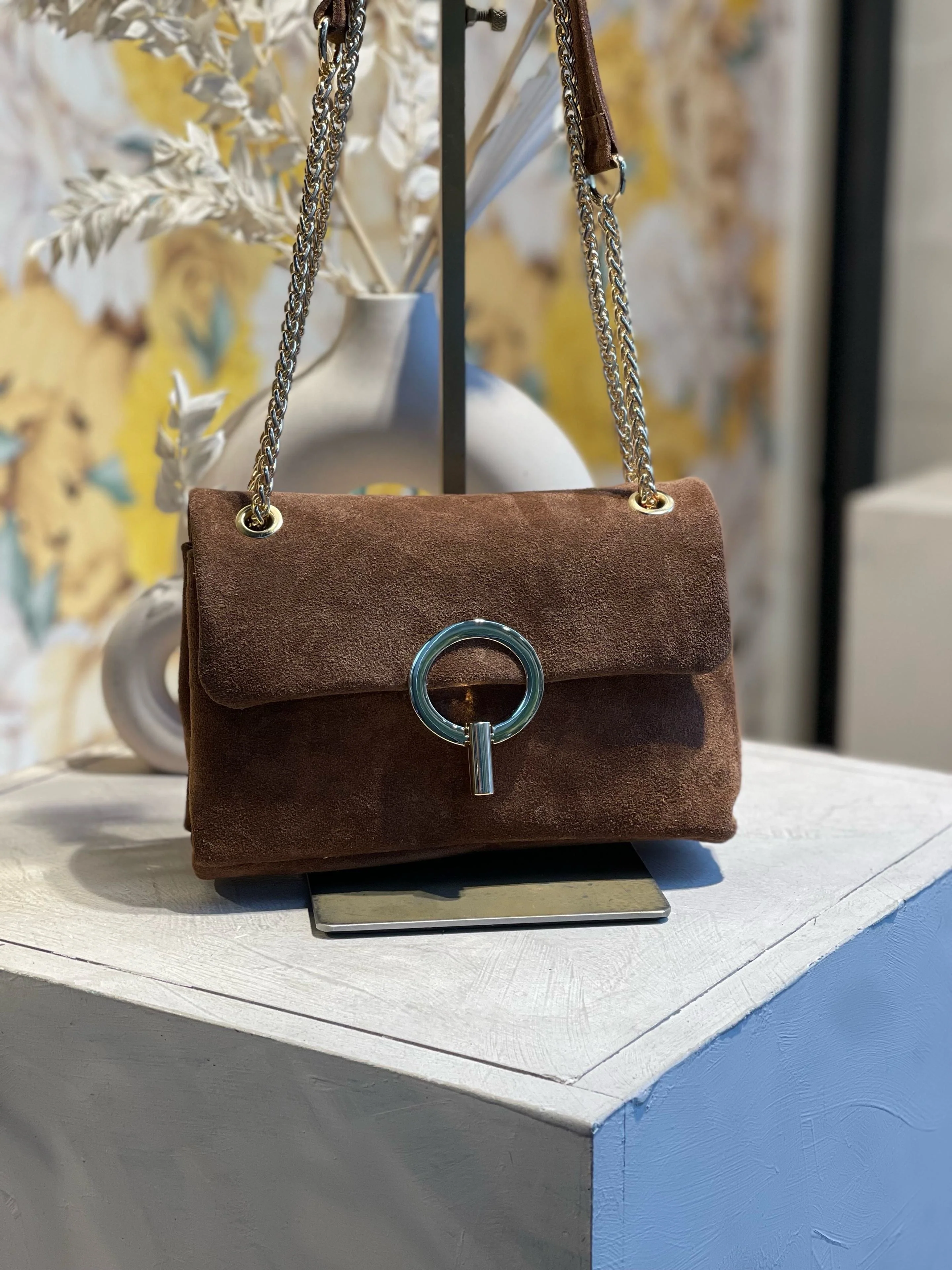 Suede Chain Soho Bag - Image 6