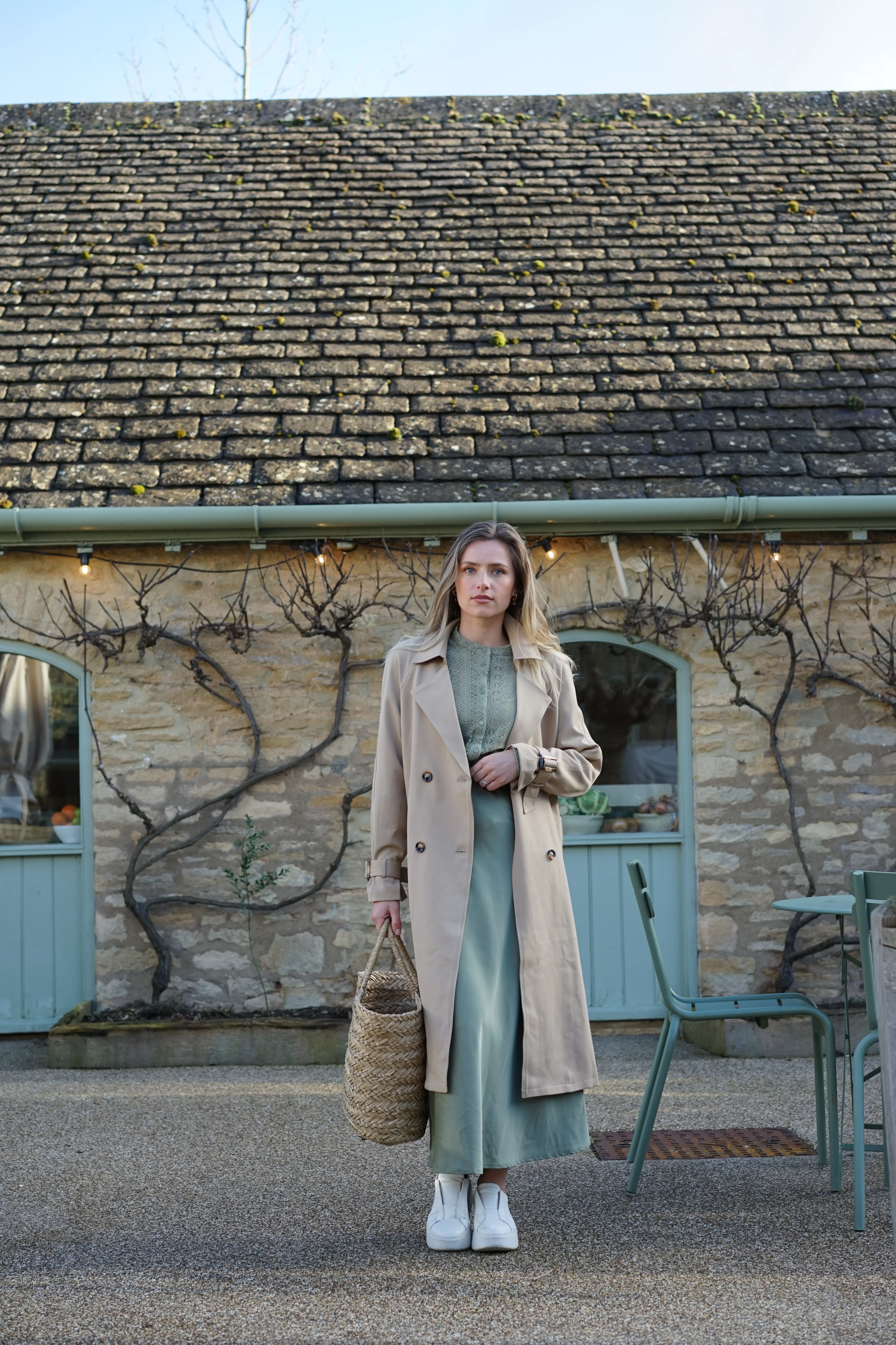 Viellette Maxi Skirt Khaki - Image 3